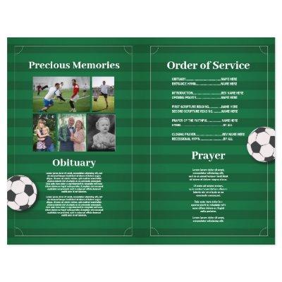 Funeral Order of Service Life Soccer Football Flyer