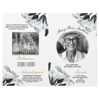 Funeral Order of Service Life White Lily Flyer