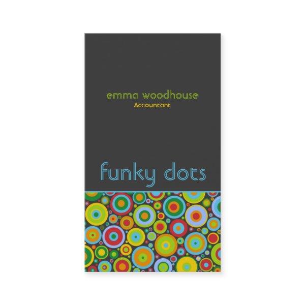 Funky Dots 'N' Stripes Vertical Dark Grey