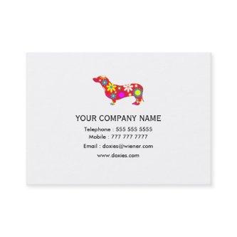 Funky retro floral cute dachshund dog custom