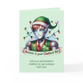 Funny Ai Chatbot Elf Greeting Card Corporate