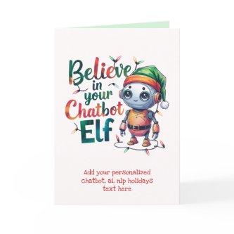 Funny Ai Chatbot Elf Greeting Card Corporate