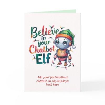 Funny Ai Chatbot Elf Greeting Card Corporate