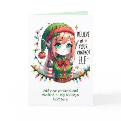 Funny Ai Chatbot Elf Greeting Card Corporate