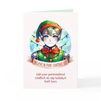 Funny Ai Chatbot Elf Greeting Card Corporate