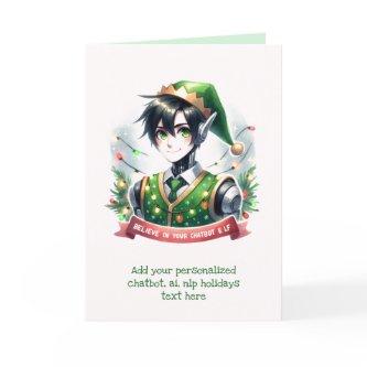 Funny Ai Chatbot Elf Greeting Card Corporate
