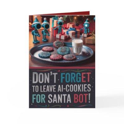 Funny Ai Chatbot Santa Greeting Card Corporate