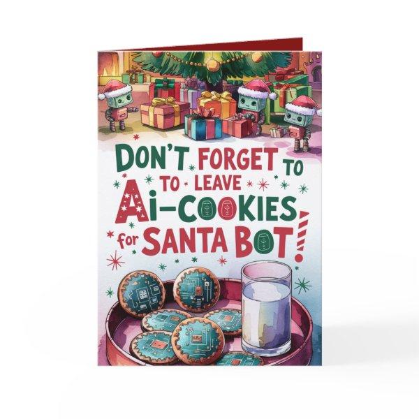 Funny Ai Chatbot Santa Greeting Card Corporate