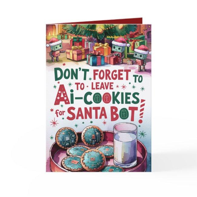 Funny Ai Chatbot Santa Greeting Card Corporate