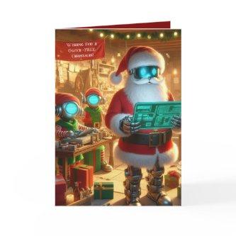 Funny Ai Chatbot Santa Greeting Card Corporate