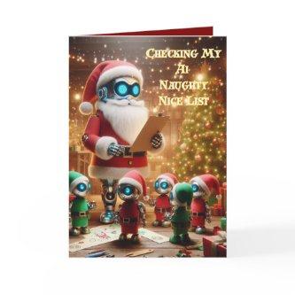 Funny Ai Chatbot Santa Greeting Card Corporate