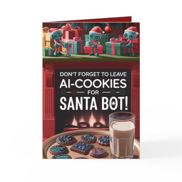 Funny Ai Chatbot Santa Greeting Card Corporate