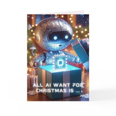 Funny Ai Christmas Chatbot Gift Corporate Business Holiday Card