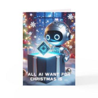 Funny Ai Christmas Chatbot Gift Corporate Business Holiday Card