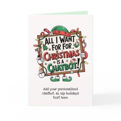 Funny Ai Christmas Chatbot Gift Corporate Business Holiday Card