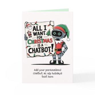 Funny Ai Christmas Chatbot Gift Corporate Business Holiday Card