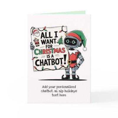 Funny Ai Christmas Chatbot Gift Corporate Business Holiday Card