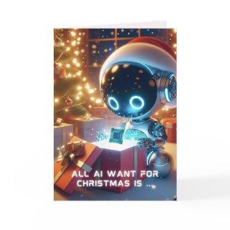 Funny Ai Christmas Chatbot Gift Corporate Business Holiday Card