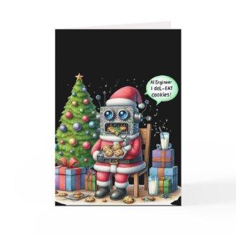 Funny Ai Engineer Christmas Chatbot Gift Corporate Holiday Card