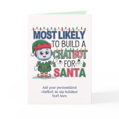 Funny Ai Santa Chatbot Greeting Card Corporate