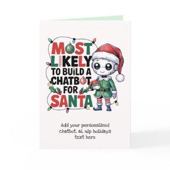 Funny Ai Santa Chatbot Greeting Card Corporate