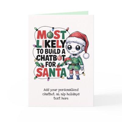 Funny Ai Santa Chatbot Greeting Card Corporate