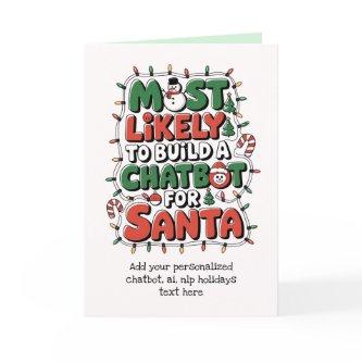 Funny Ai Santa Chatbot Greeting Card Corporate