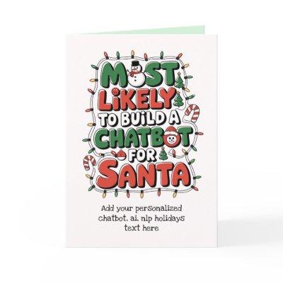 Funny Ai Santa Chatbot Greeting Card Corporate