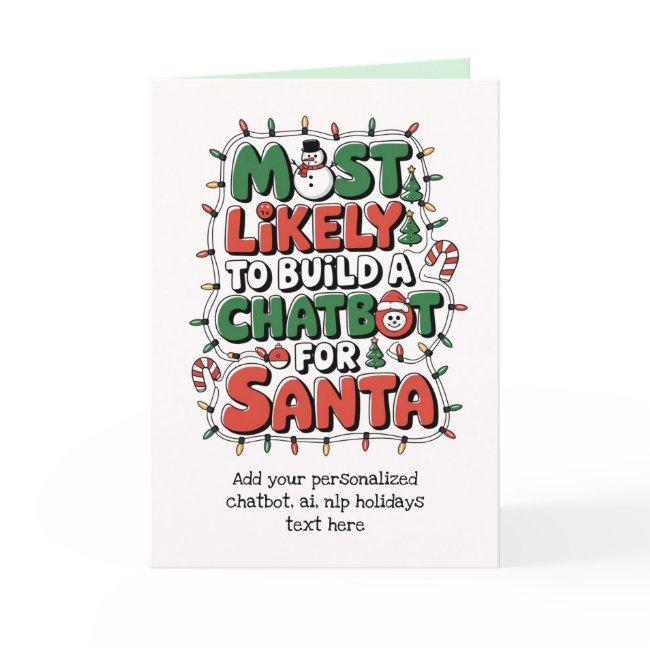 Funny Ai Santa Chatbot Greeting Card Corporate