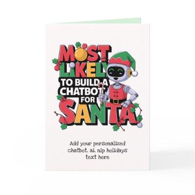 Funny Ai Santa Chatbot Greeting Card Corporate