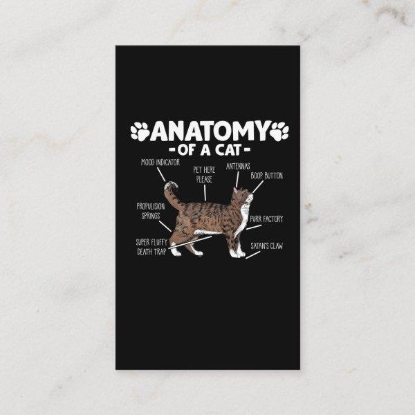 Funny Anatomy of a Cat Cute Kitty Lover Pet Owner
