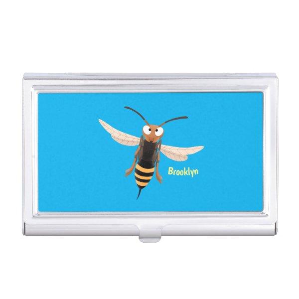 Funny angry hornet wasp cartoon illustration  case