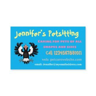 Funny Australian magpie cartoon illustration