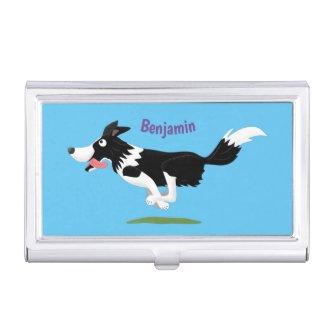 Funny Border Collie dog running cartoon  Case