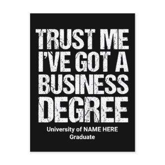 Funny Business School Graduation Custom College Postcard