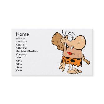 funny cartoon caveman with club