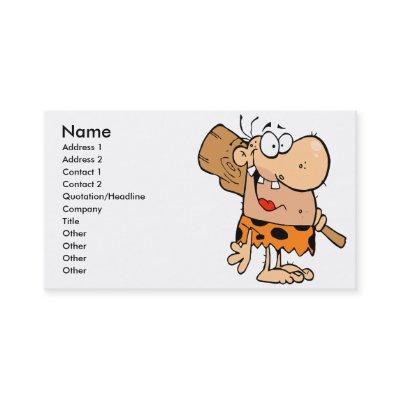 funny cartoon caveman with club