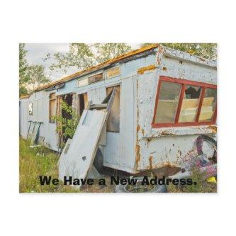 Funny Change of Address Card: Trailer Home Announcement Postcard