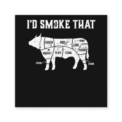 Funny Cow Bbq  Pit Master Gift Square