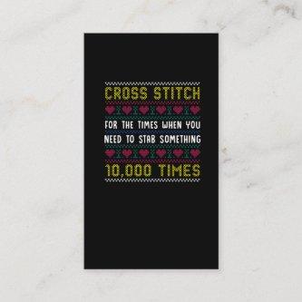 Funny Cross Stitch Humor Crafty Needlepoint Mom
