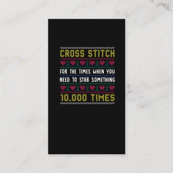 Funny Cross Stitch Humor Crafty Needlepoint Mom