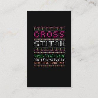 Funny Cross Stitch Needlepoint Sewing Needle Art