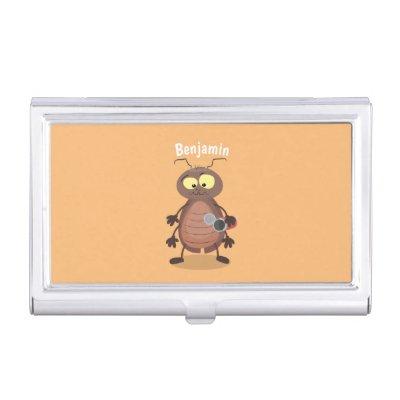 Funny cute cockroach cartoon character  case