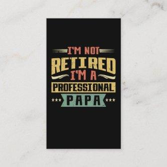Funny Dad Professional Papa Retirement