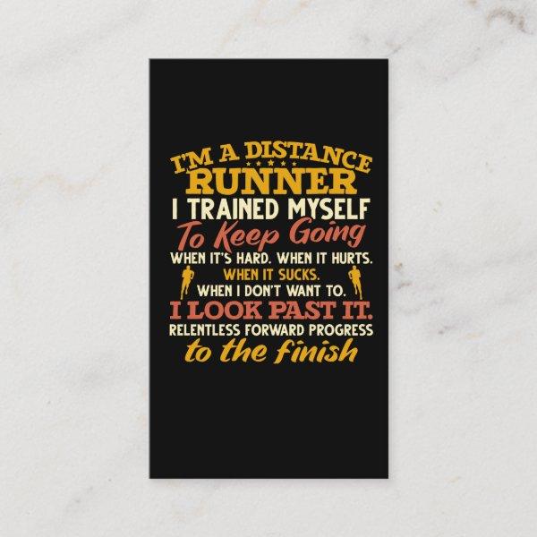 Funny Distance Runner Quote Athlete Running