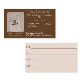 funny dog picture dog Grooming pet care services Appointment Card