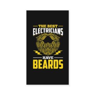 Funny Electrician Man Beards Mustache Humor