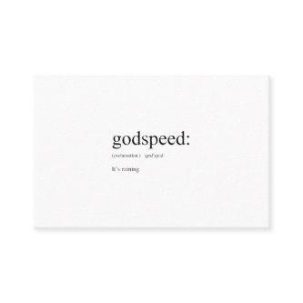 Funny English definitions: Godspeed