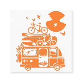 Funny family vacation campervan square