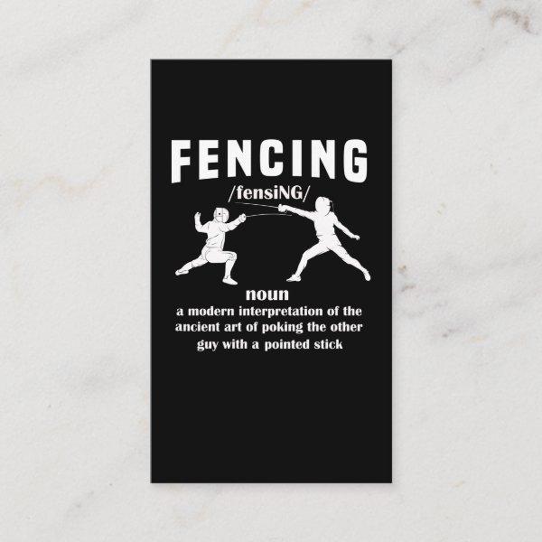 Funny Fencing Sports Sword Fencer Humor